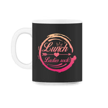 Load image into Gallery viewer, Lunch Lady Shirt, Lunch Ladies Rock Tee, Cafeteria Worker Gift, - 11oz Mug - Black on White
