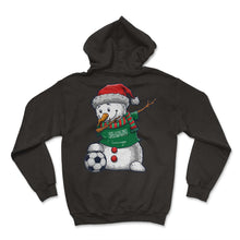 Load image into Gallery viewer, Soccer Boy Dabbing Snowman Christmas Jersey Saudi Arabia Shirt, - Hoodie - Black
