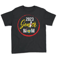 Load image into Gallery viewer, Class of 2023 Senior Volleyball Mom Graduation Grad Gift T Shirt - Youth Tee - Black
