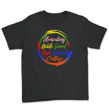 Load image into Gallery viewer, Middle School Shirt, Elementary School Graduation Vintage Tee, Back - Youth Tee - Black
