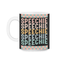Load image into Gallery viewer, Speech Therapist Shirt, Speechie Appreciation Gift Retro Beachy Tee, - 11oz Mug - Black on White
