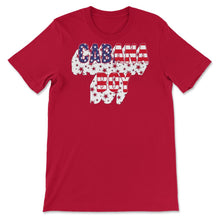 Load image into Gallery viewer, 4th Of July Shirt, All American Cabana Boy Flag Independence Day USA - Unisex T-Shirt - Red
