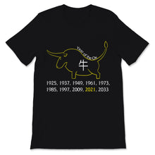 Load image into Gallery viewer, Year Of The Ox 2021 Happy Chinese New Year Shirt Vintage Zodiac Gifts
