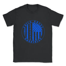 Load image into Gallery viewer, Child Abuse Prevention Month Shirt, Child Welfare American Flag Tee, - Unisex T-Shirt - Black

