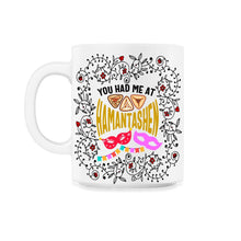 Load image into Gallery viewer, Purim Shirt, You Had Me At Hamantashen Floral Tee, Funny Haman Hebrew - 11oz Mug - White
