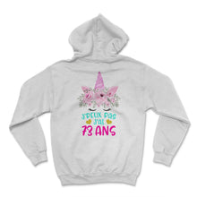 Load image into Gallery viewer, Enfant T Shirt 73 Ans Fille Anniversaire Cadeau Licorne T Shirt copy - Hoodie - White
