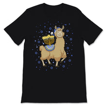 Load image into Gallery viewer, Menorah Hanukkah Llama Happy Llamakkah Llama Christmas Jewish Holiday
