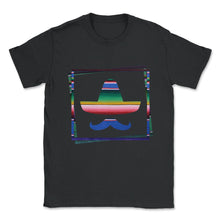 Load image into Gallery viewer, Cinco De Mayo Shirt, Mustache Mexican Hat, May 5th Fiesta Mexico - Unisex T-Shirt - Black

