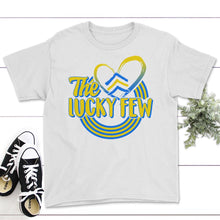 Load image into Gallery viewer, World Down Syndrome Day Shirt, The Lucky Few, Trisomy 21, Warrior - Youth Tee - White
