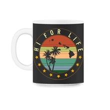 Load image into Gallery viewer, Hi For Life Shirt, Hawaii Rasta Island Chain Palm Tree Tee, Hawaii - 11oz Mug - Black on White

