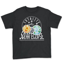 Load image into Gallery viewer, Eclipse Shirt, Totality Solar Eclipse 04 08 24 4 Tee, Astronomy Solar - Youth Tee - Black
