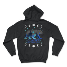 Load image into Gallery viewer, Glacier National Park, Retro Glacier Montana Grizzly Bear Souvenir - Hoodie - Black
