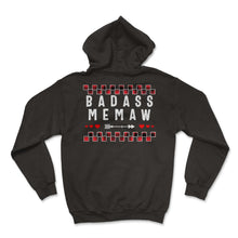 Load image into Gallery viewer, Grandmother Shirt, Badass Memaw Spoiling Buffalo Plaid Tee, Funny - Hoodie - Black
