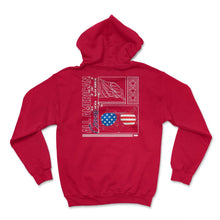 Load image into Gallery viewer, 4th Of July Shirt, All American Country Stud USA Flag Sunglasses - Hoodie - Red
