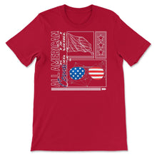 Load image into Gallery viewer, 4th Of July Shirt, All American Country Stud USA Flag Sunglasses - Unisex T-Shirt - Red
