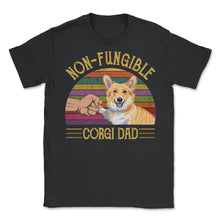 Load image into Gallery viewer, Non-Fungible Corgi Dad Shirt, Irreplaceable Corgi Lover Men's - Unisex T-Shirt - Black
