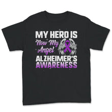 Load image into Gallery viewer, Alzheimer's Awareness Shirt, My Hero Is Now My Angel, Alzheimer's
