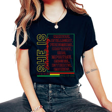 Load image into Gallery viewer, Juneteenth Shirt, She Is Extraordinary I Am She She Is Me Tee, - Unisex T-Shirt - Black
