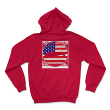 Load image into Gallery viewer, 4th Of July Shirt, Shark America Flag Fishing Diving Independence Day - Hoodie - Red
