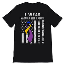 Load image into Gallery viewer, Bladder Cancer Awareness I Wear Marigold Blue And Purple Ribbon For
