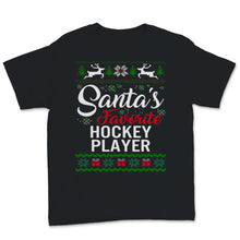 Load image into Gallery viewer, Santas Favorite Hockey Player Christmas Ugly Sweater
