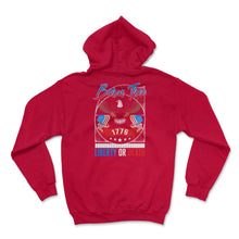 Load image into Gallery viewer, 4th Of July Shirt, Born Free 1776 Liberty Or Death Independence Day, - Hoodie - Red
