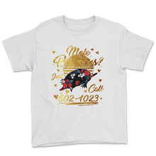 Load image into Gallery viewer, Mole Day Mole Problems Just Call Avogadro's Number 602 1023 October - Youth Tee - White
