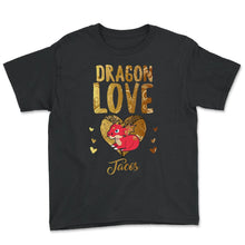 Load image into Gallery viewer, Dragons Love Tacos Cinco de Mayo Mexican Fiesta Gifts For Boys Kids - Youth Tee - Black
