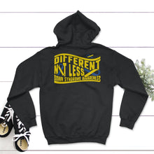 Load image into Gallery viewer, World Down Syndrome Day, Different Not Less Tee, Trisomy 21, Warrior - Hoodie - Black
