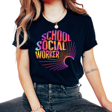 Load image into Gallery viewer, Social Worker Shirt, School Social Worker Tie Dye Tee, Future Social - Unisex T-Shirt - Black

