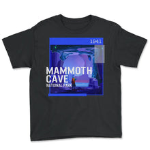 Load image into Gallery viewer, Mammoth Cave National Park Shirt, Retro Cave Park Vintage Hiking Gift - Youth Tee - Black
