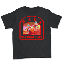 Load image into Gallery viewer, Mars National Park Shirt, Red Planet Inspired Tee, Mars Moon - Youth Tee - Black
