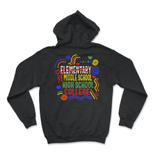 Load image into Gallery viewer, Middle School Shirt, Elementary School Graduation Vintage Tee, Back - Hoodie - Black
