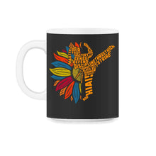 Load image into Gallery viewer, Girls Karate Typography Shirt, Karate Student Daughter Mom Gift - 11oz Mug - Black on White
