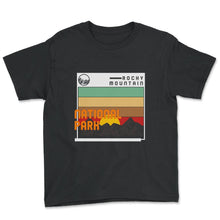 Load image into Gallery viewer, Rocky Mountain National Park Shirt, Wildlife Outdoor Trip Gift - Youth Tee - Black
