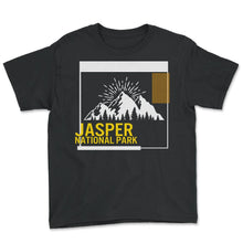 Load image into Gallery viewer, Jasper National Park, Alberta Canada National Park Tee, Jasper - Youth Tee - Black
