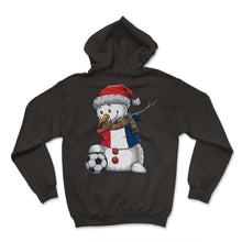 Load image into Gallery viewer, Soccer Boy Dabbing Snowman Christmas Jersey France Shirt, Football - Hoodie - Black
