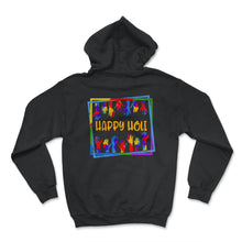 Load image into Gallery viewer, Happy Holi Festival Shirt, Holi Festival Tee, Festival Of Colors, - Hoodie - Black
