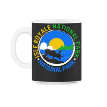 Load image into Gallery viewer, Isle Royale National Park Shirt, Michigan Moose Tee, Beach Lover Gift - 11oz Mug - Black on White
