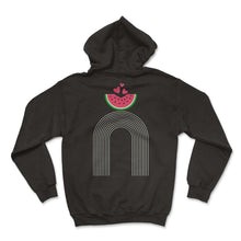 Load image into Gallery viewer, Watermelon Shirt, Watermelon Slice Melon Summer Vacation Season Fruit - Hoodie - Black
