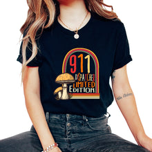 Load image into Gallery viewer, Dispatcher Shirt, 911 Dispatcher Limited Edition Mushroom Tee, - Unisex T-Shirt - Black
