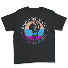 Load image into Gallery viewer, International Women's Day Shirt, Break The Bias 2022 Feminist - Youth Tee - Black
