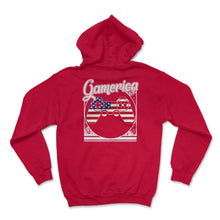Load image into Gallery viewer, 4th Of July Shirt, Gamerica USA Flag Video Gamer Independence Day USA - Hoodie - Red
