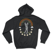 Load image into Gallery viewer, Golf Shirt, Men's Golf Player Typography Tee, Rainbow Golf Lover, - Hoodie - Black
