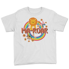 Load image into Gallery viewer, Ma-Roar Shirt, Jewish Holiday Seder Kids Toddler Funny Cute Lion - Youth Tee - White
