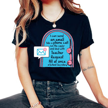 Load image into Gallery viewer, School Secretary Job Description Funny Shirt, Back To School Office - Unisex T-Shirt - Black
