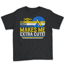 Load image into Gallery viewer, World Down Syndrome Day, Extra Chromosome Extra Cute Down Syndrome - Youth Tee - Black
