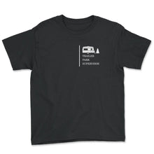 Load image into Gallery viewer, Trailer National Park Shirt, Supervisor Pocket Tops Christmas Gift - Youth Tee - Black
