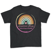 Load image into Gallery viewer, Occupational Therapy Shirt, Passion Purpose Possibility Tee, OT Gift - Youth Tee - Black
