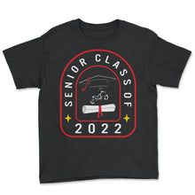 Load image into Gallery viewer, Class Of 2022 Senior Motocross Graduation Gift T Shirt - Youth Tee - Black
